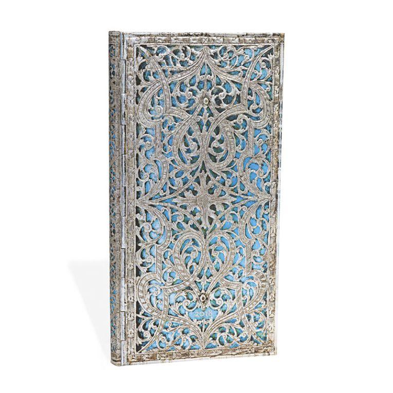 2018 Paperblanks Day-At-A-Time Midi Maya Blue