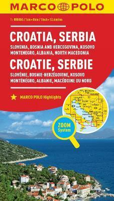 CROATIA AND SERBIA MARCO POLO MAP