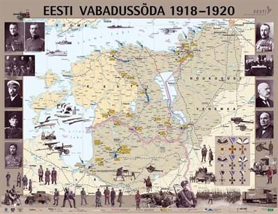 REGO EESTI VABADUSSÕJA 1918 - 1920 PILTKAART 1 : 760 000