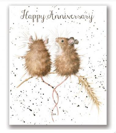 Wrendale õnnitluskaart Happy Anniversary Mice