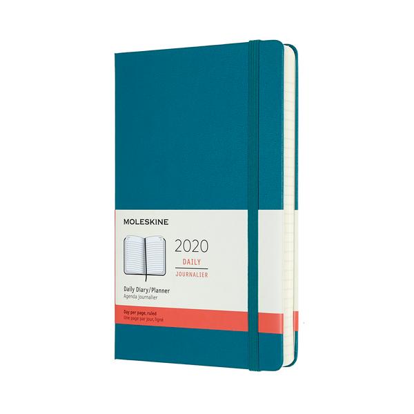 2020 MOLESKINE 12M DAILY LARGE MAGNETIC GREEN HARD COVER
