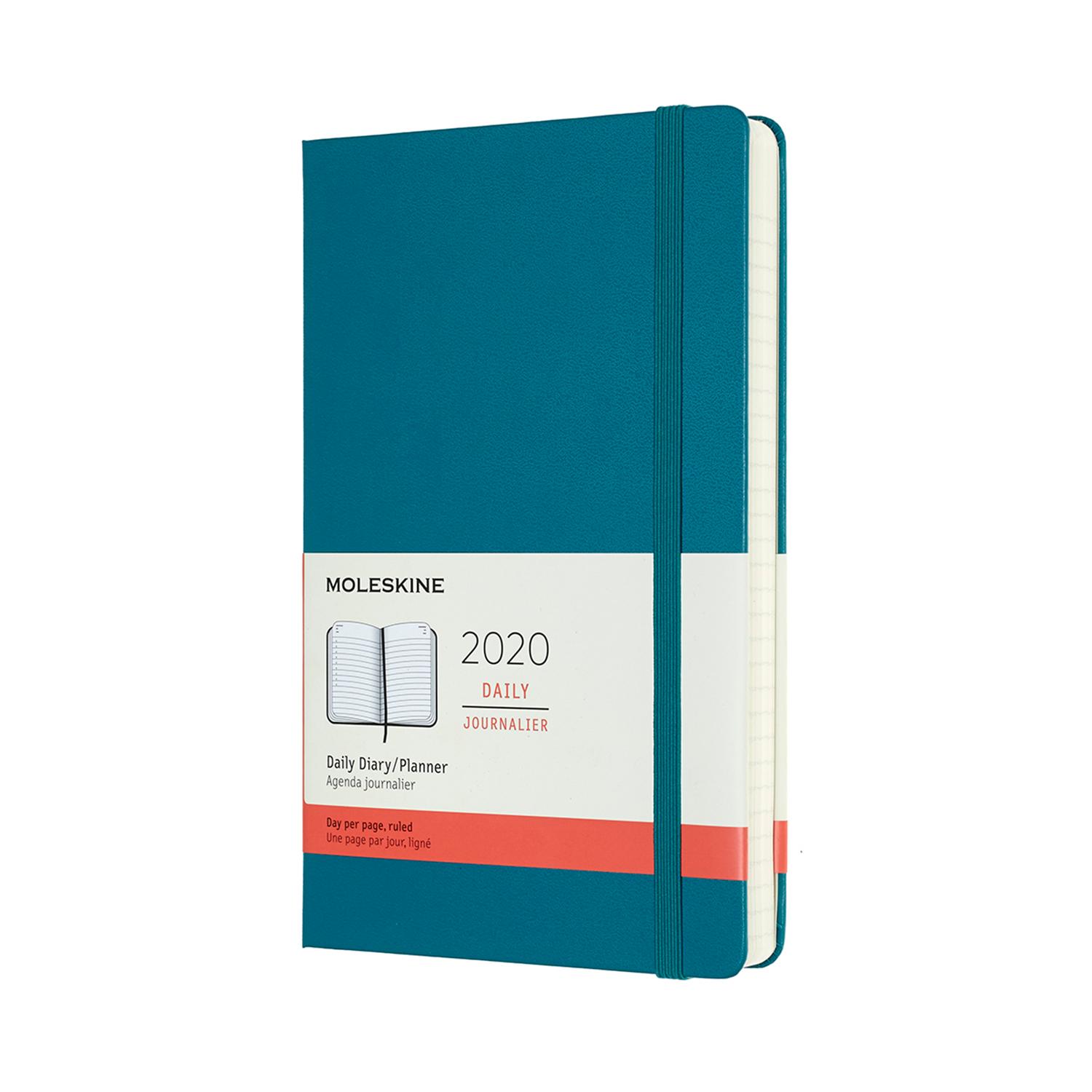 2020 Moleskine 12M Daily Large Magnetic Green Hardcover