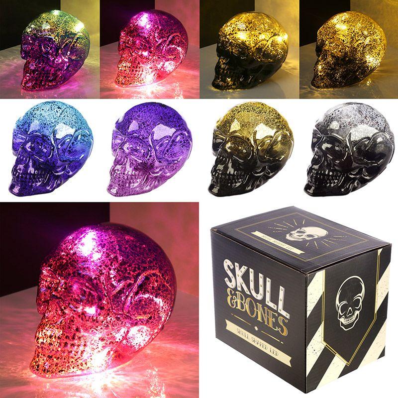 Öölamp Skulls & Roses, Two Tone LED Skull, assortii