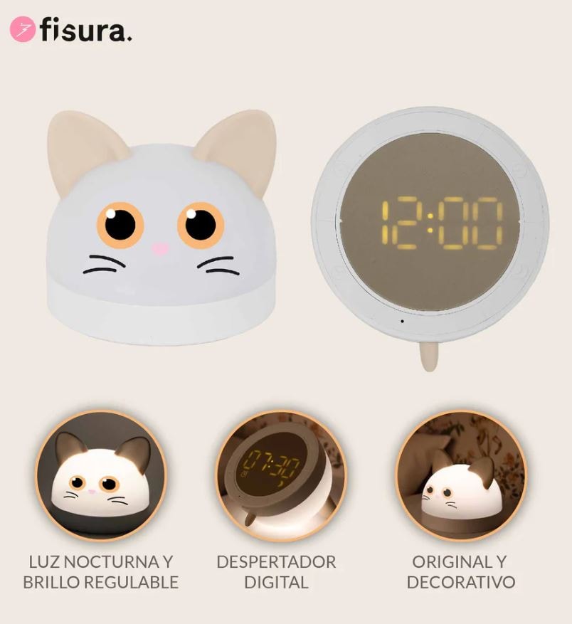 Äratuskell-öölamp Cat