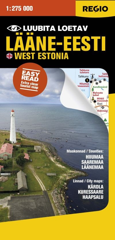 REGIO LÄÄNE-EESTI TURISMIKAART 1:275 000