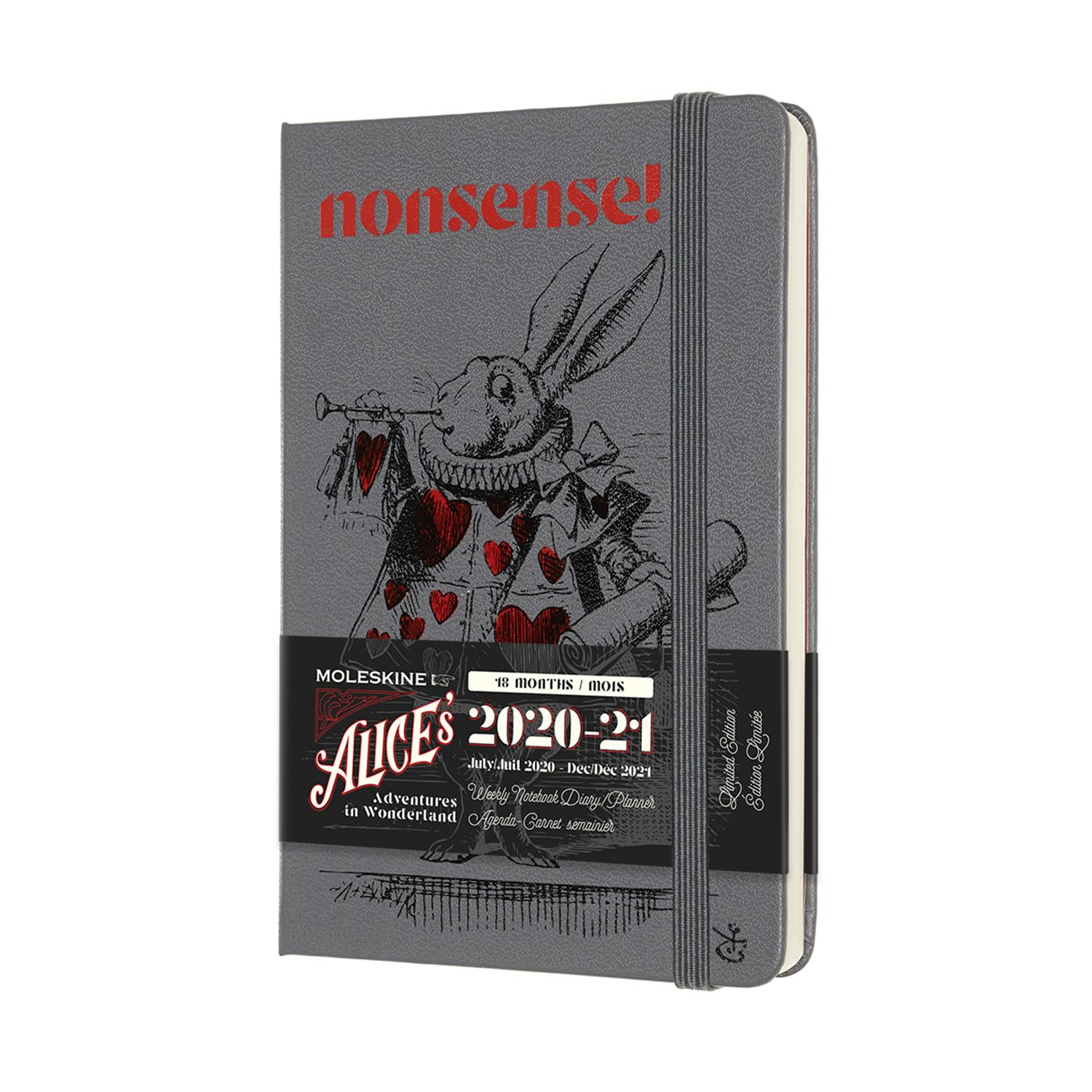 Moleskine 2020-21 18M Weekly Notebook Pocket The WHITE RABBIT HARD COVER
