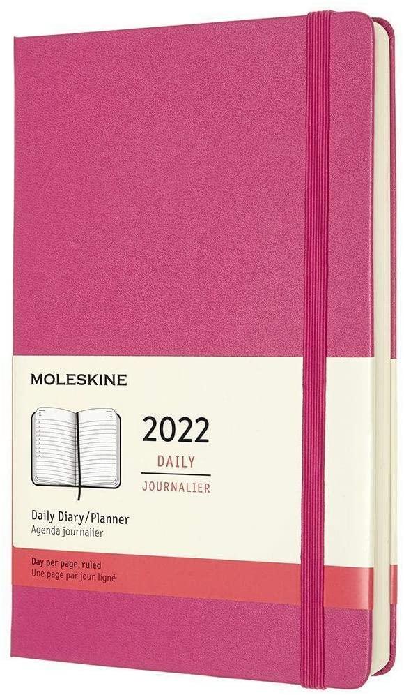 Moleskine 12M (2022) Daily Diary Large, BougainvilLEA PINK
