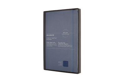 Moleskine Notebook Leather Large Ruled Forget-Me-NOT BLUE SOFT COVER BOX