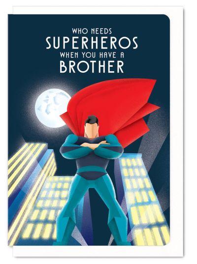 Õnnitluskaart Brother Over Superhero