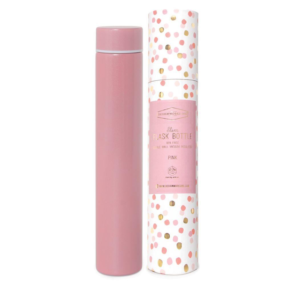 DesignWorks Ink termospudel Slim Flask, pink confetti, 240ml