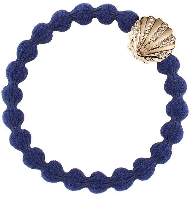 Juuksekumm Gold Bling Seashell, Navy blue