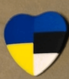Rinnamärk Süda EST-UKR lipp