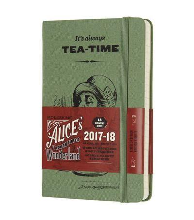 MOLESKINE 2017-18 18M LIMITED EDITION ALICE WEEKLY NOTEBOOK POCKET WILLOW GREEN HARD COVER
