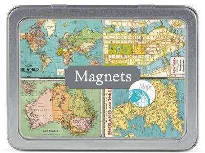 MAGNETID PLEKK-KARBIS VINTAGE MAPS, 24TK