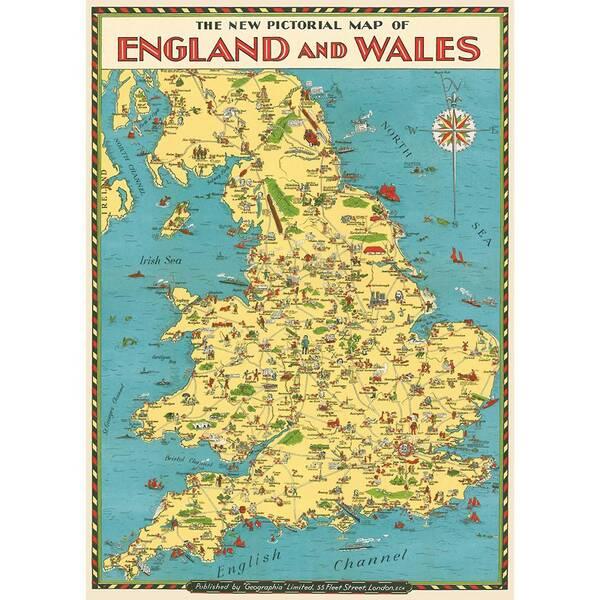PAKKEPABER ENGLAND MAP