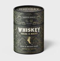 Kinkekomplekt Whiskey Socks on the Rocks, viskiklaas + sokid, 41-45