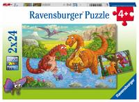Ravensburger pusle 2x24 tk Lõbusad dinosaurused