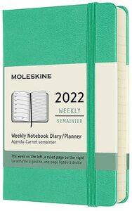 MOLESKINE 12M (2022) WEEKLY NOTEBOOK POCKET, ICE GREEN