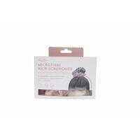 Danielle juuksekummide komplekt Microfibre Scrunchies, Pink & Cream