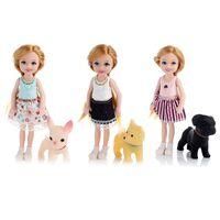 NUKK SALLY DRESS UP DOLL WITH DOG AND ACCESSORIES, ASSORTII