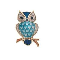PROSS OWL ON BRANCH, TURQUOISE
