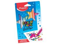 Viltpliiats Glitter Color'Peps 10 värvi pakis, Maped