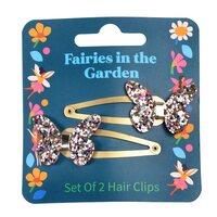 Juukseklambrid Fairies in the Garden: Glitter Butterfly, 2tk