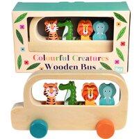 Mänguasi Colourful Creatures Wooden Bus
