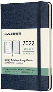 MOLESKINE 12M (2022) WEEKLY NOTEBOOK POCKET, SAPPHIRE BLUE